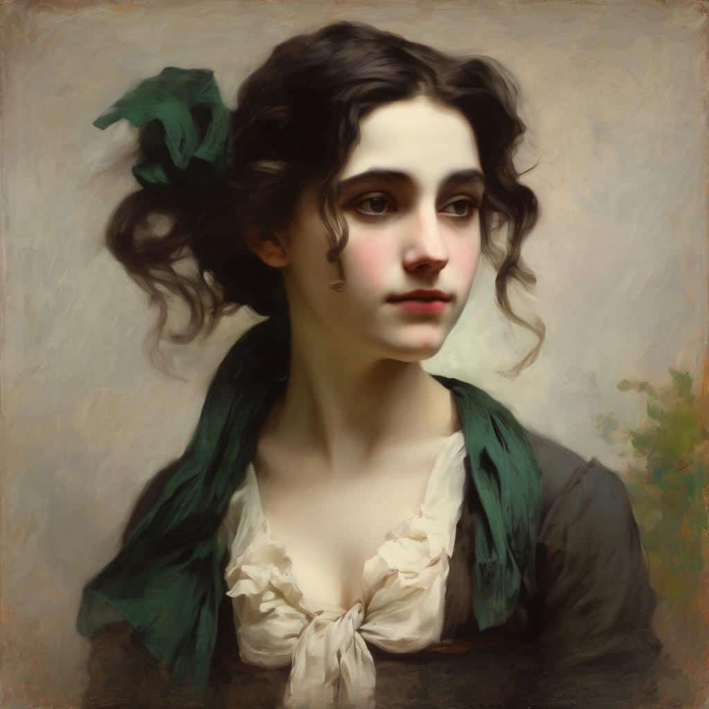 Παράσταση νεαρού κοριτσιού με καλλιτεχνική πινελιά, πολιτισμικές εμπειρίες και τέχνη στη ζωγραφική.